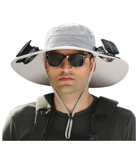 SunChill™ Solar Cooling Hat | Dual Fan • USB Rechargeable • UPF 50+