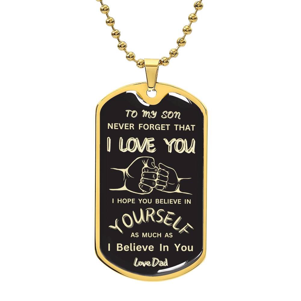 To My Son - Love Dad / Dog Tag Key Chain
