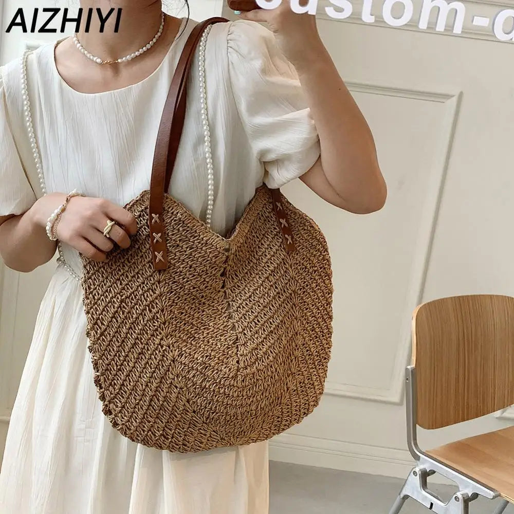 Stylish Summer Straw Tote