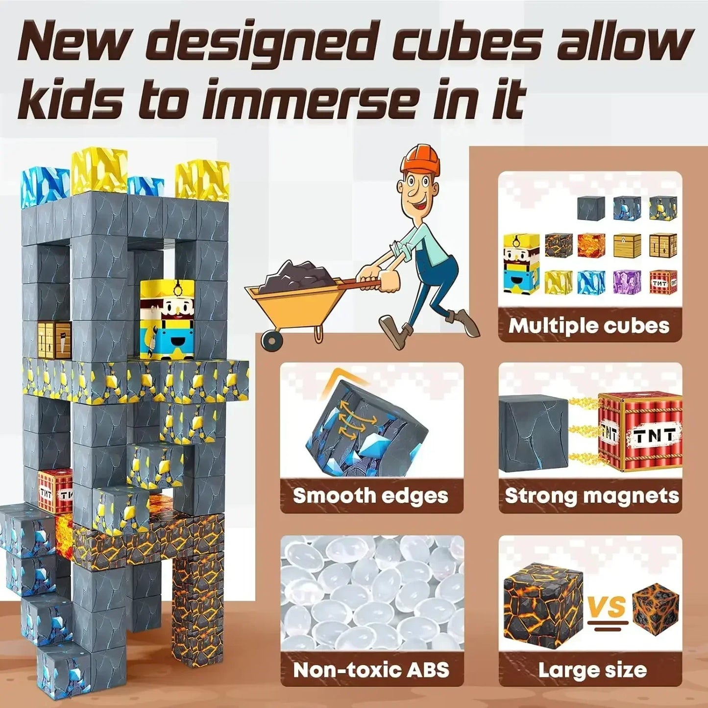 Magic Magnet Cube Play Set
