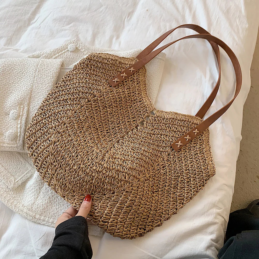 Stylish Summer Straw Tote