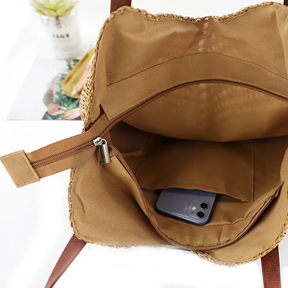 Stylish Summer Straw Tote