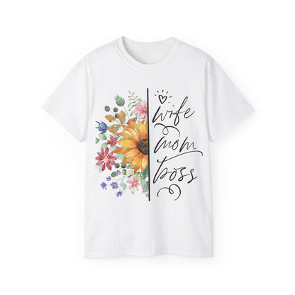 Wife|Mom|Boss | Custom Tee Shirt