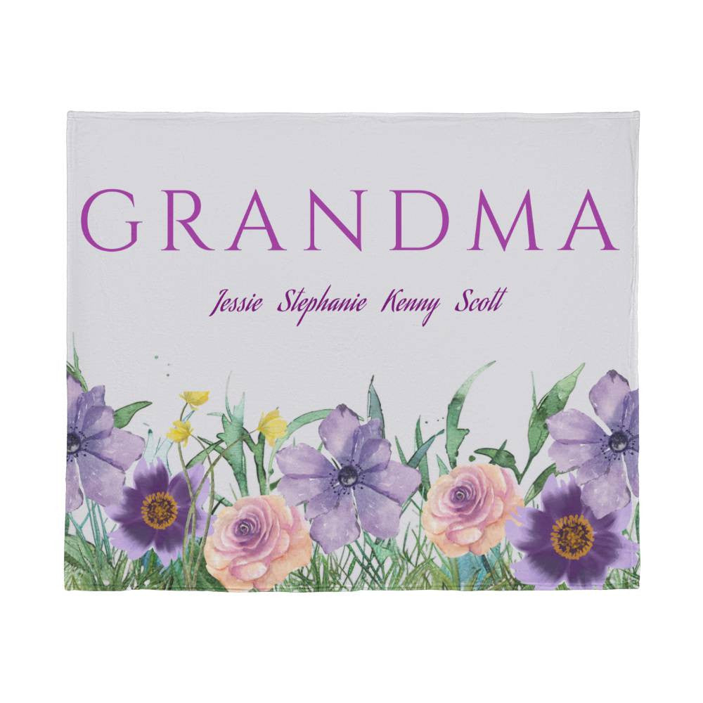 Grandma/Mom/Nanna Blanket | Personalized Kids/Grand Kids/Friends Blanket