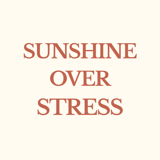 Sunshine Over Stress | Gallery Canvas Wall Art - Square