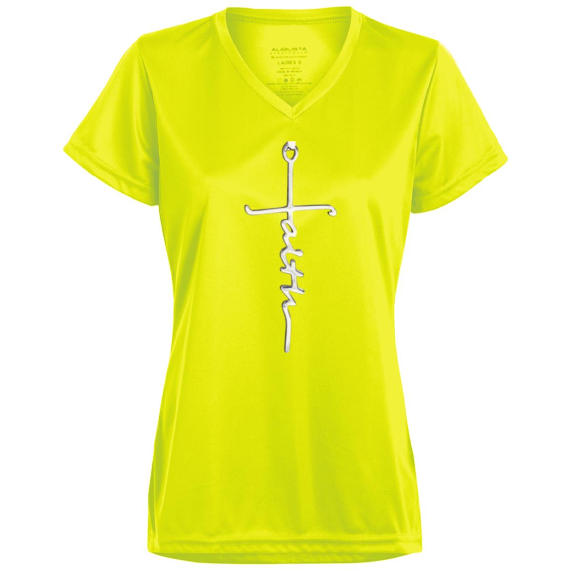 Ladies’ Faith Cross V-Neck Tee