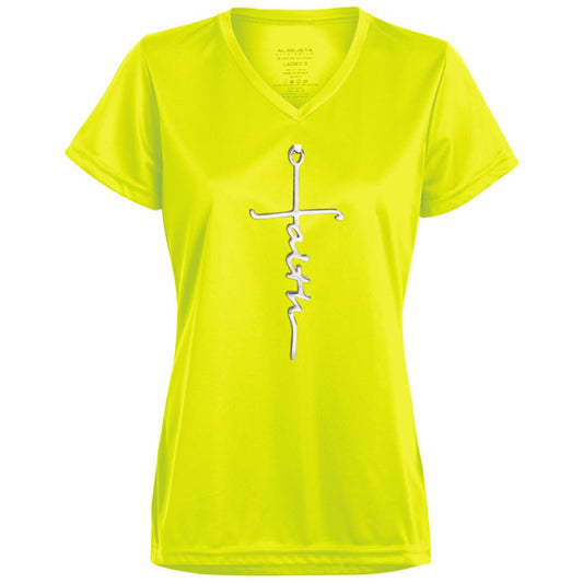 Ladies’ Faith Cross V-Neck Tee