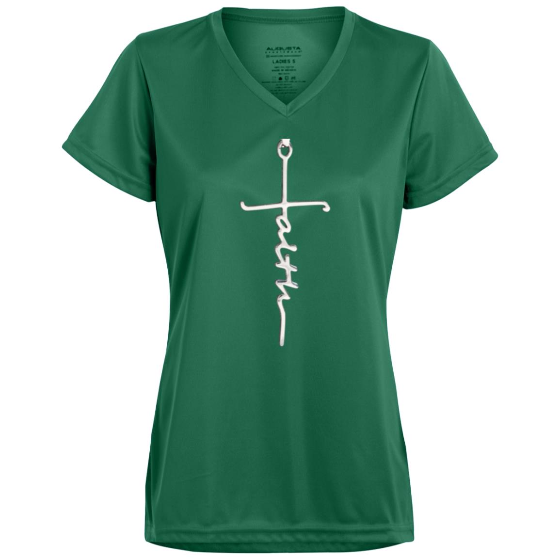 Ladies’ Faith Cross V-Neck Tee