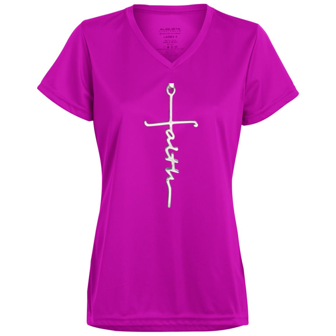 Ladies’ Faith Cross V-Neck Tee