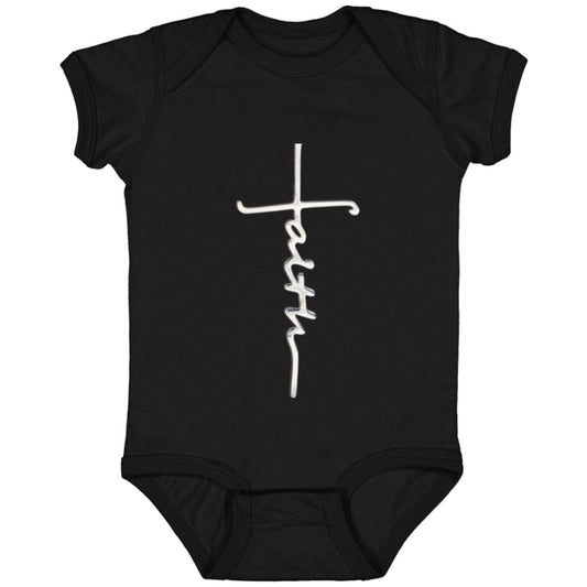 Infant Faith Cross Bodysuit, Vertical Cross, Religious, Faith Hope and Love, Disciple, Grace