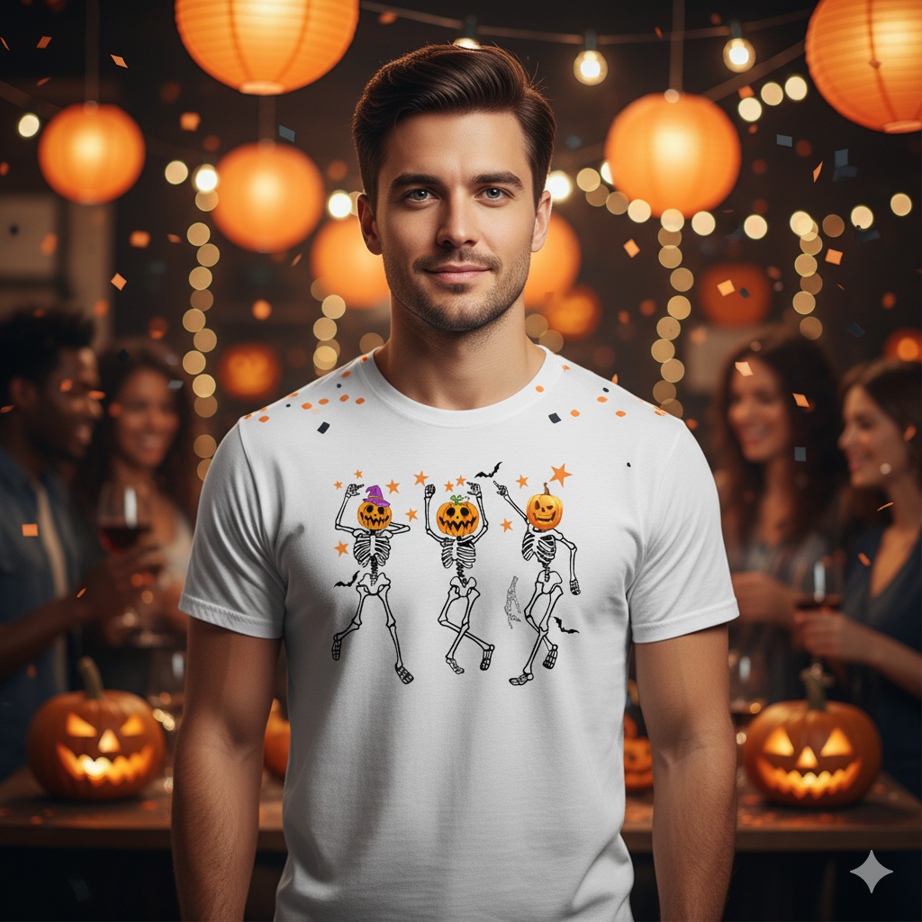 Skeleton Party - Cotton Tee-Shirt