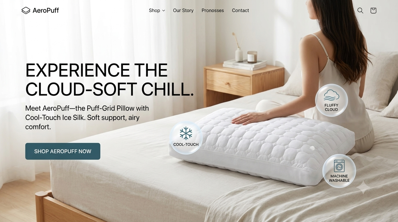 AeroPuff™ - Cool Quilted Puff-Pillow