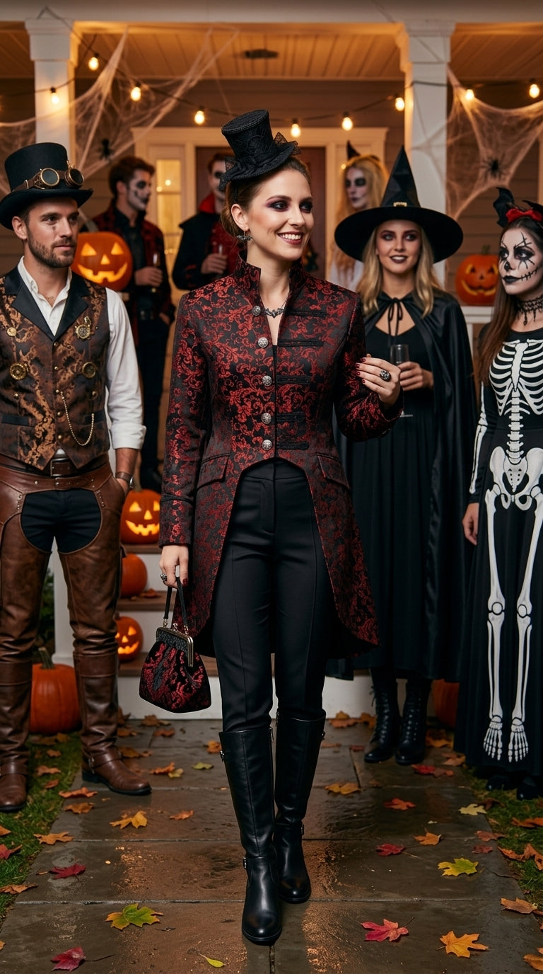 The Aristocrat Brocade Frock Coat | Unisex Gothic & Renaissance Outerwear
