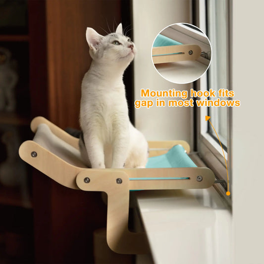 Mewoofun Sturdy Cat Window Perch | Cotton Canvas Easy Washable