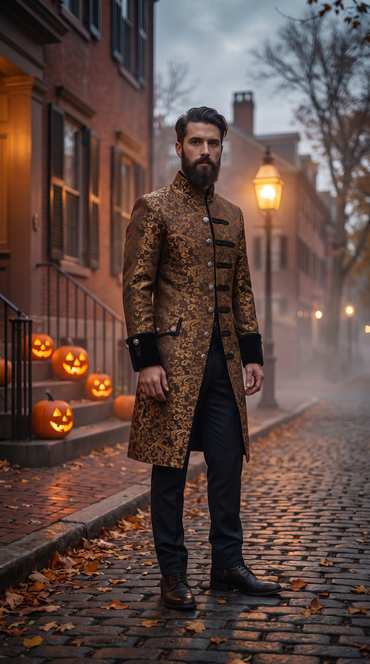 The Aristocrat Brocade Frock Coat | Unisex Gothic & Renaissance Outerwear