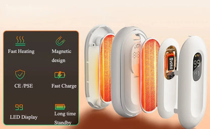 Xiaomi Magnetic Separation Hand Warmer Smart Digital Display With Three Adjustable Temperatures Portable Hand Warmer