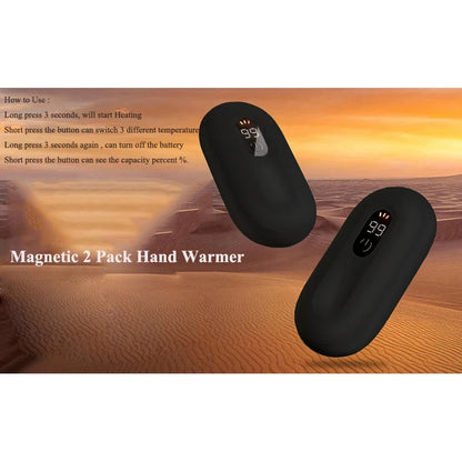 Xiaomi Magnetic Separation Hand Warmer Smart Digital Display With Three Adjustable Temperatures Portable Hand Warmer