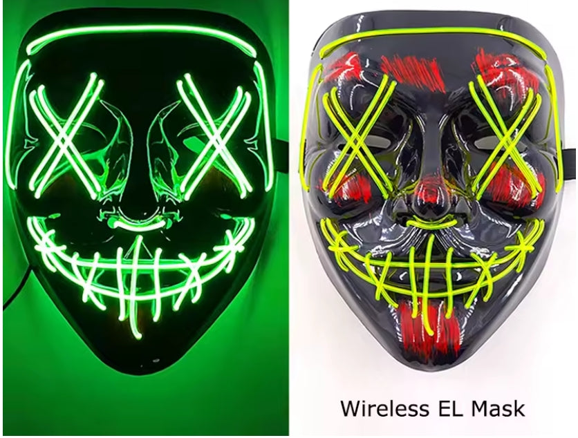 Crossed Out | LED Halloween Mask