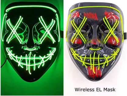 Crossed Out | LED Halloween Mask