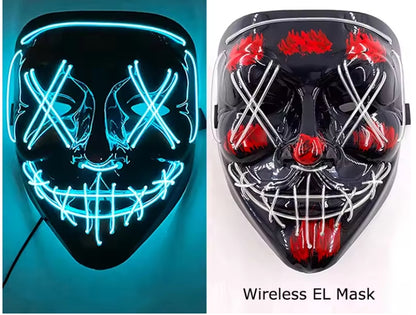 Crossed Out | LED Halloween Mask