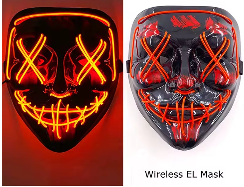 Crossed Out | LED Halloween Mask