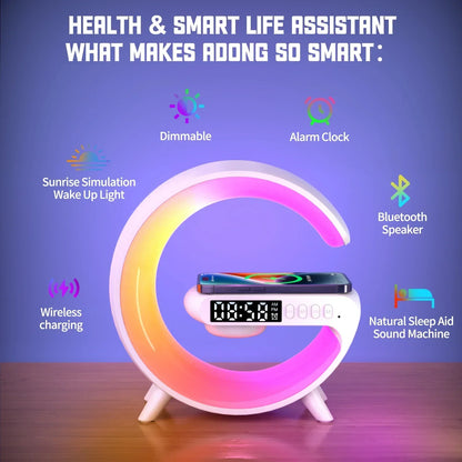 Wireless Fast Charging Dock Station | Speaker | Alarm Clock