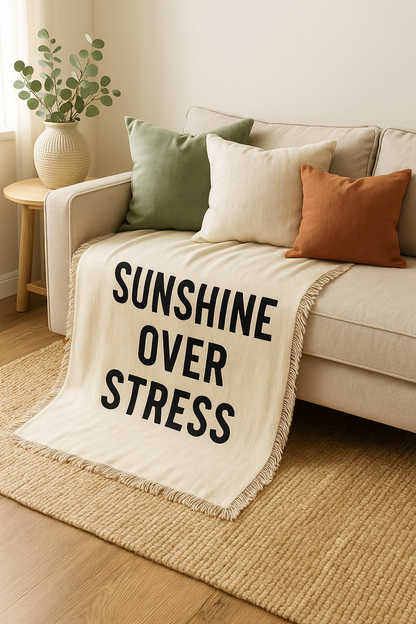 Sunshine Over Stress | Gallery Canvas Wall Art - Square