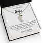 Personalized Mother's Necklace with Baby Feet Charm & Engraved Name | To My Beautiful Wife