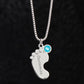 Personalized Mother's Necklace with Baby Feet Charm & Engraved Name | To My Beautiful Wife