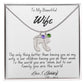 Personalized Mother's Necklace with Baby Feet Charm & Engraved Name | To My Beautiful Wife