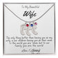 Personalized Mother's Necklace with Baby Feet Charm & Engraved Name | To My Beautiful Wife