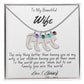 Personalized Mother's Necklace with Baby Feet Charm & Engraved Name | To My Beautiful Wife