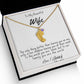 Personalized Mother's Necklace with Baby Feet Charm & Engraved Name | To My Beautiful Wife