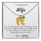 Personalized Mother's Necklace with Baby Feet Charm & Engraved Name | To My Beautiful Wife