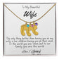 Personalized Mother's Necklace with Baby Feet Charm & Engraved Name | To My Beautiful Wife