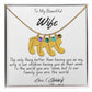 Personalized Mother's Necklace with Baby Feet Charm & Engraved Name | To My Beautiful Wife