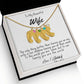 Personalized Mother's Necklace with Baby Feet Charm & Engraved Name | To My Beautiful Wife