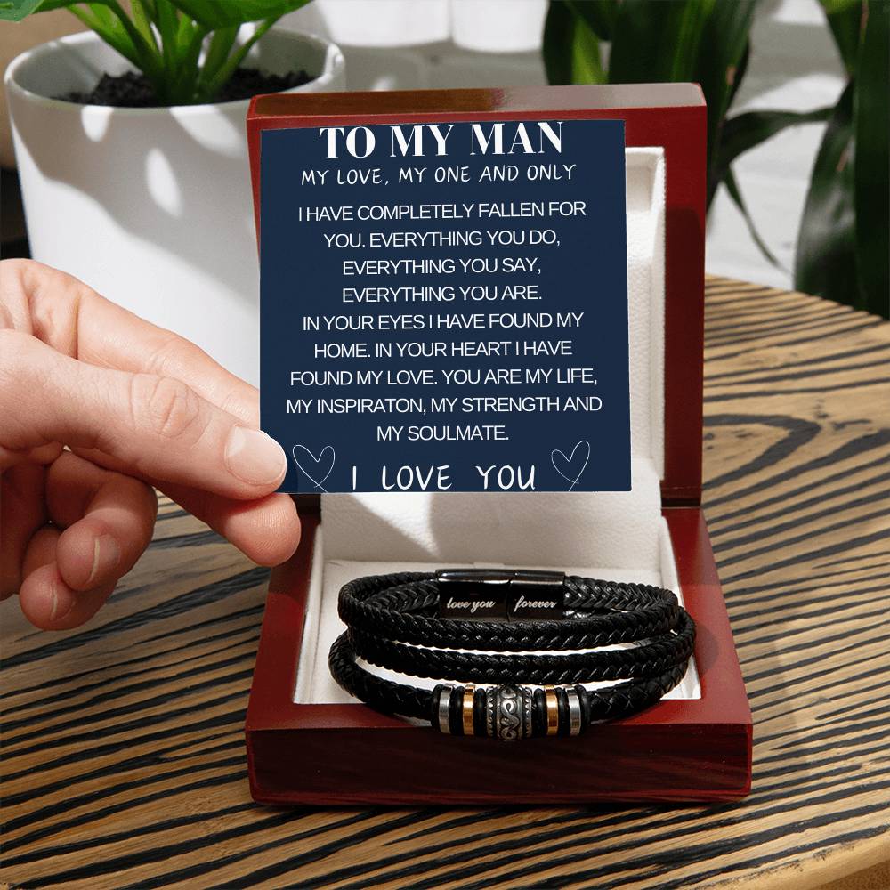 To My Man, Husband, Boyfriend | Forever Love Bracelet