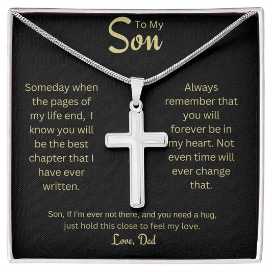 To My Son - Love Dad / Faith Cross Necklace