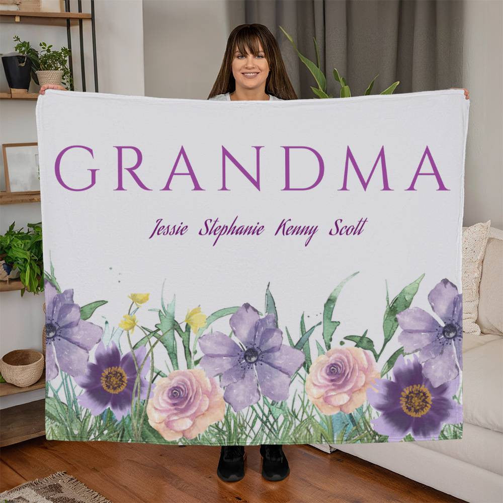 Grandma/Mom/Nanna Blanket | Personalized Kids/Grand Kids/Friends Blanket