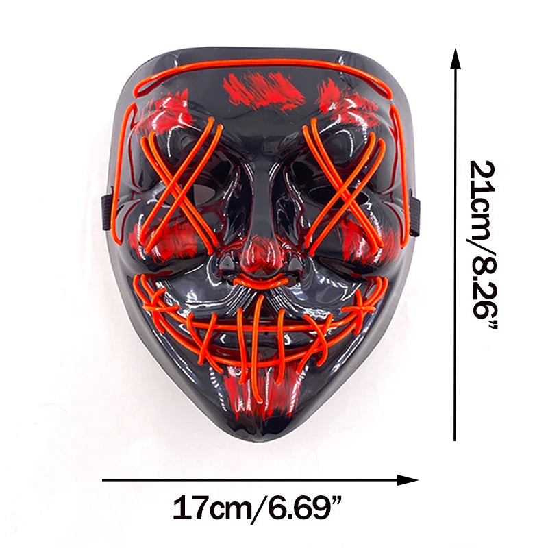 Crossed Out | LED Halloween Mask