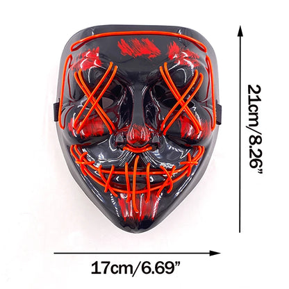 Crossed Out | LED Halloween Mask