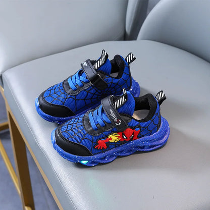 Spider-Star Kids Sneakers | LED Lighted Casual Sneakers