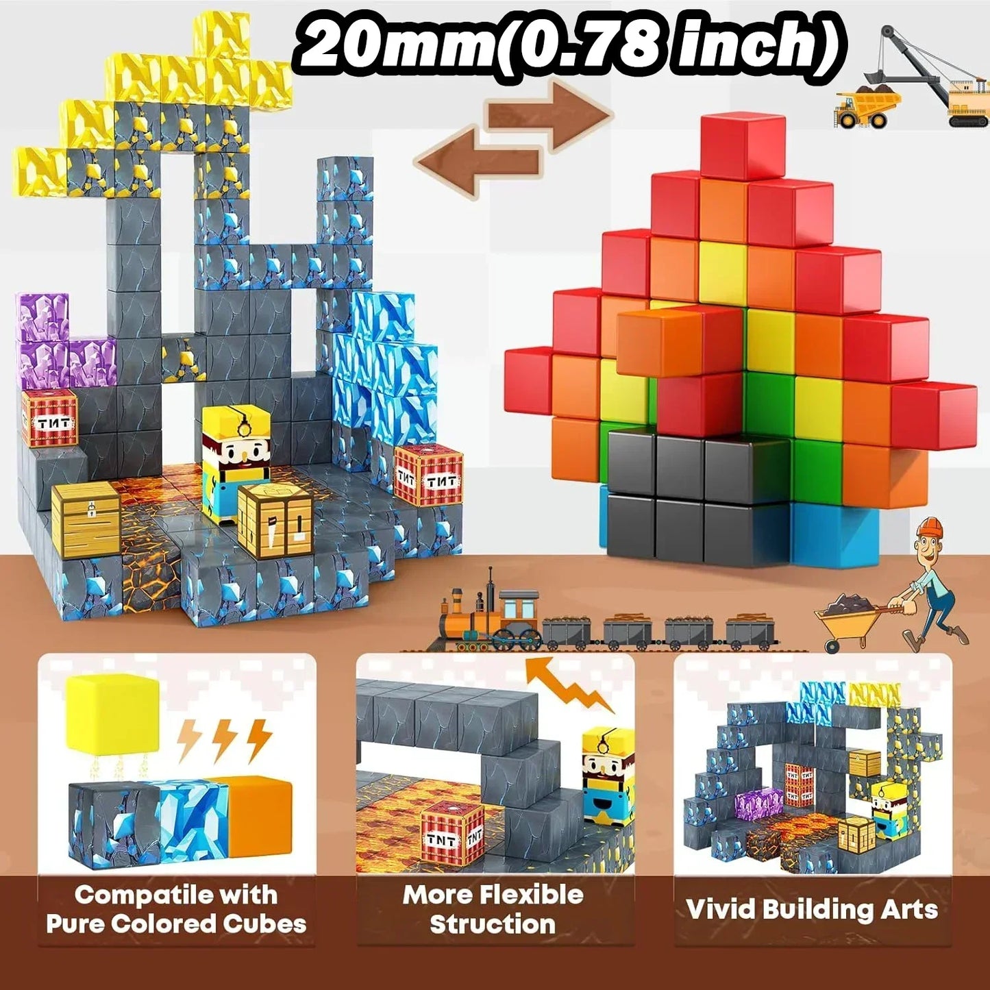 Magic Magnet Cube Play Set