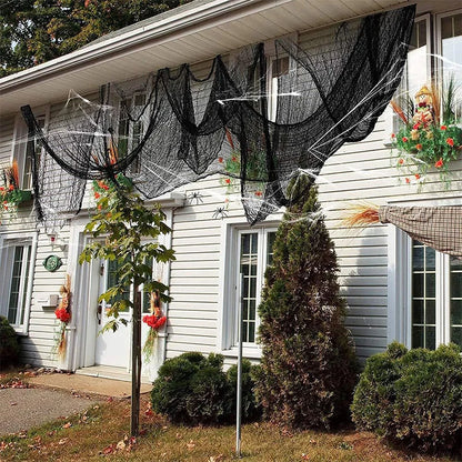 Spooky Gauze W/Bats Decor