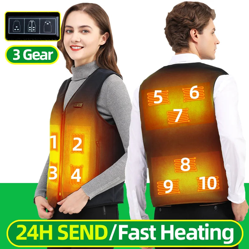 SmartHeat Plush Fleece Vest | USB