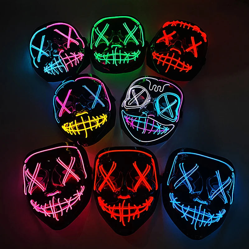 Crossed Out | LED Halloween Mask