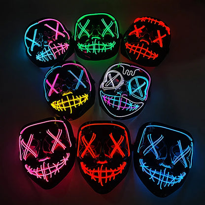 Crossed Out | LED Halloween Mask