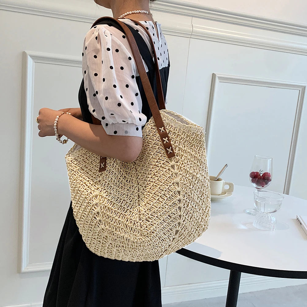 Stylish Summer Straw Tote