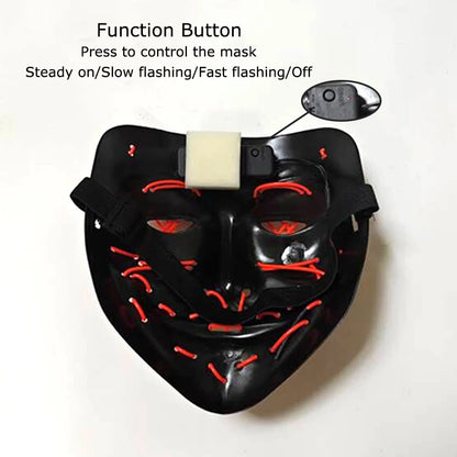 Crossed Out | LED Halloween Mask